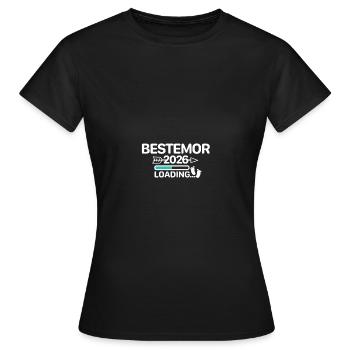 Grand-mère 2026 Pieds de Bébé - T-shirt Femme - noir - Devant - AI Model Female 172 dark (172cm)