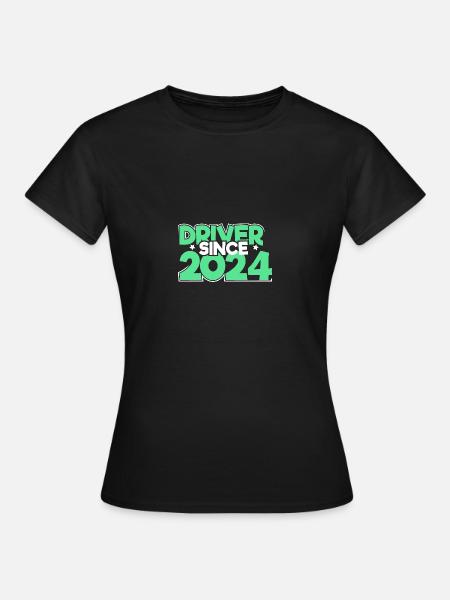 Führerschein 2024 Fahrprüfung Führerscheinprüfung - Frauen T-Shirt - Schwarz