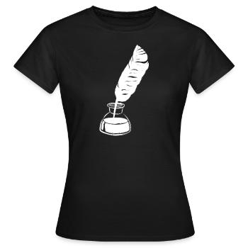 Poetry Lyric Tinte Feder - Frauen T-Shirt - Schwarz - Vorne - AI Model Female 172 dark (172cm)