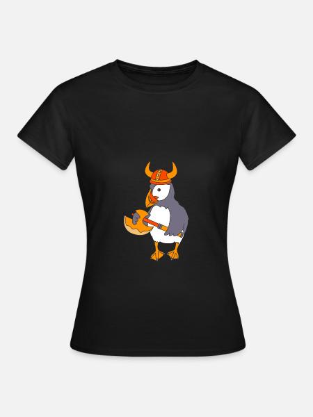 Papageientaucher Puffin - Frauen T-Shirt - Schwarz