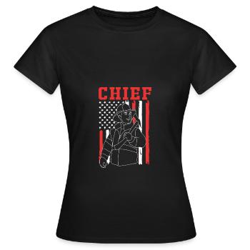 Feuerwehrmann Kindergeburtstag - Frauen T-Shirt - Schwarz - Vorne - AI Model Female 172 dark (172cm)
