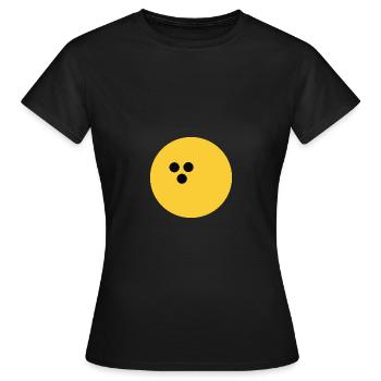 Boule de bowling, jaune de bowling - T-shirt Femme - noir - Devant - AI Model Female 172 dark (172cm)
