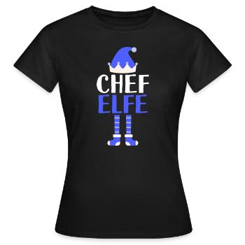 Chef Elfe Chefs Geschenk - Frauen T-Shirt - Schwarz - Vorne - AI Model Female 172 dark (172cm)