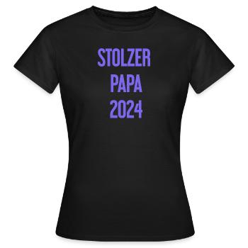 Proud Dad 2024 – for new fathers - Women's T-Shirt - black - Front - AI Model Female 172 dark (172cm)