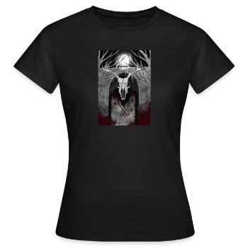 Kult des Waldes - Frauen T-Shirt - Schwarz - Vorne - AI Model Female 172 dark (172cm)