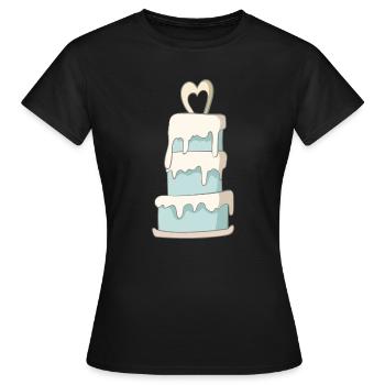 Hochzeitstorte - Frauen T-Shirt - Schwarz - Vorne - AI Model Female 172 dark (172cm)