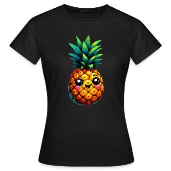 Ananas - T-shirt Femme - noir - Devant - AI Model Female 172 dark (172cm)