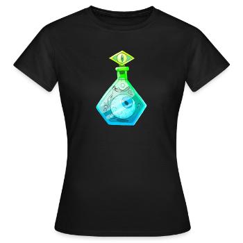 Potion oculaire - T-shirt Femme - noir - Devant - AI Model Female 172 dark (172cm)