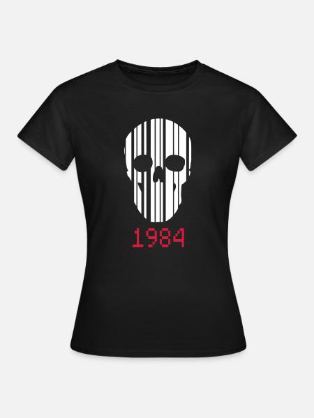 code à barres Crâne 1984 - T-shirt Femme - noir