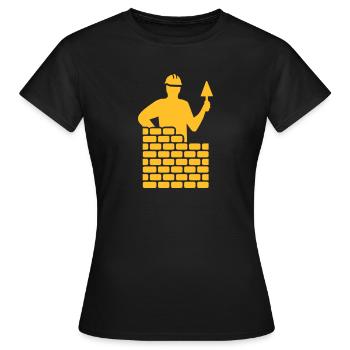 Brick layer - Women's T-Shirt - black - Front - AI Model Female 172 dark (172cm)
