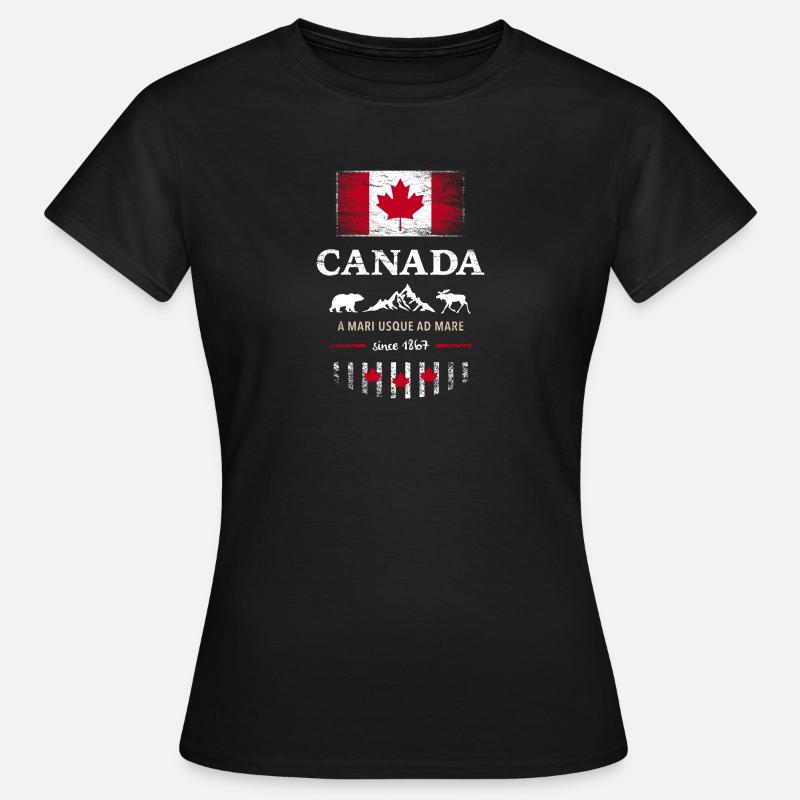 Canada, Ottawa, Maple Leaf Maple Leaf Canada Amérique - T-shirt Femme - noir