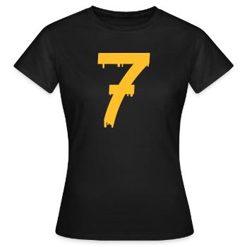 lucky number seven - Women's T-Shirt - black - Front - AI Model Female 172 dark (172cm)