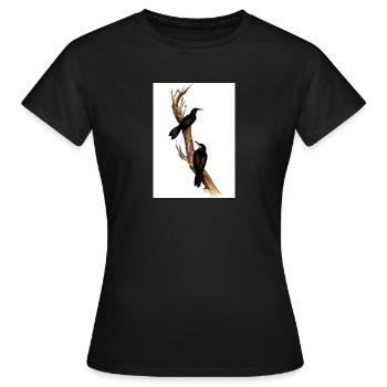 Vögel auf einem Zweig - Frauen T-Shirt - Schwarz - Vorne - AI Model Female 172 dark (172cm)