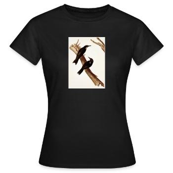 Vögel auf einem Zweig - Frauen T-Shirt - Schwarz - Vorne - AI Model Female 172 dark (172cm)