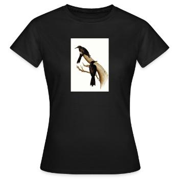 Vögel auf einem Zweig - Frauen T-Shirt - Schwarz - Vorne - AI Model Female 172 dark (172cm)