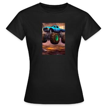 Monstertruck in der Arena - Frauen T-Shirt - Schwarz - Vorne - AI Model Female 172 dark (172cm)