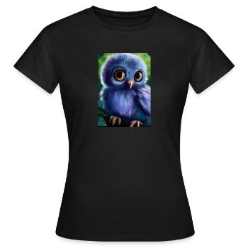 Baby-Kauz - Frauen T-Shirt - Schwarz - Vorne - AI Model Female 172 dark (172cm)