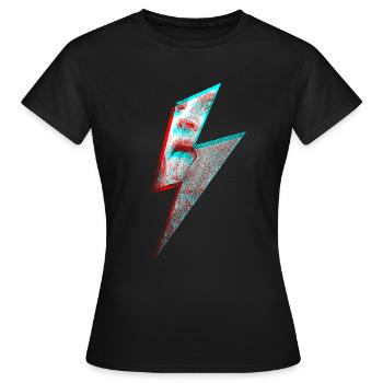 Rebellen-Blitz-Lecken - Frauen T-Shirt - Schwarz - Vorne - AI Model Female 172 dark (172cm)