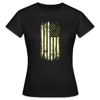 United States grunge flag - T-shirt Femme - noir - Devant - AI Model Female 172 dark (172cm)
