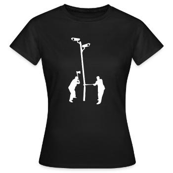 Surveillance par caméra - T-shirt Femme - noir - Devant - AI Model Female 172 dark (172cm)