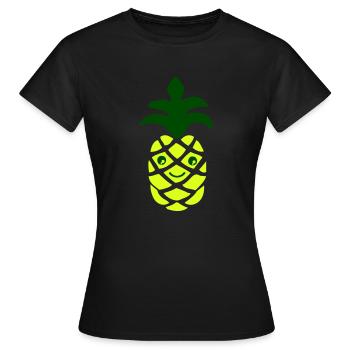 Ananas - T-shirt Femme - noir - Devant - AI Model Female 172 dark (172cm)