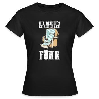 Nordsee Föhr - Frauen T-Shirt - Schwarz - Vorne - AI Model Female 172 dark (172cm)