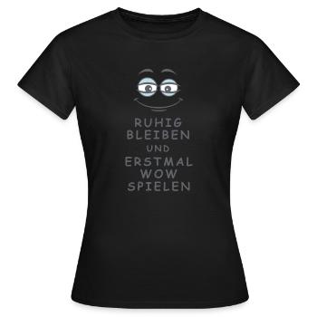 WOW spielen - Frauen T-Shirt - Schwarz - Vorne - AI Model Female 172 dark (172cm)