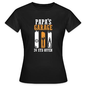 Mechatroniker Papa Vater KFZ Mechaniker Werkstatt - Frauen T-Shirt - Schwarz - Vorne - AI Model Female 172 dark (172cm)