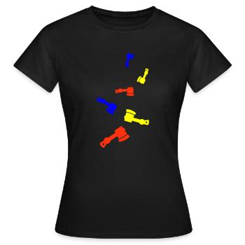 Kletterausrüstung bunt eispickel - Frauen T-Shirt - Schwarz - Vorne - AI Model Female 172 dark (172cm)