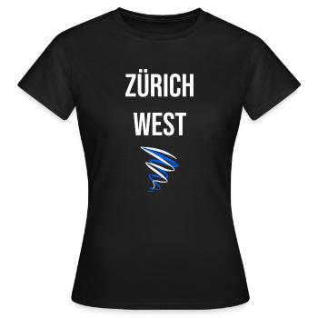 Zurich Ouest Souvenir - T-shirt Femme - noir - Devant - AI Model Female 172 dark (172cm)