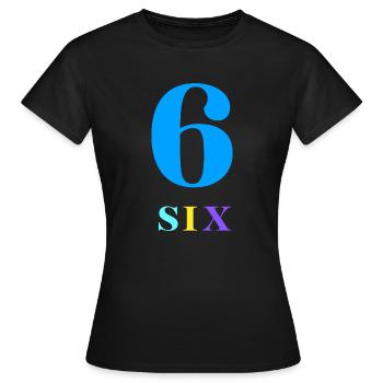 Sechs-6-jähriges Jubiläum - Frauen T-Shirt - Schwarz - Vorne - AI Model Female 172 dark (172cm)