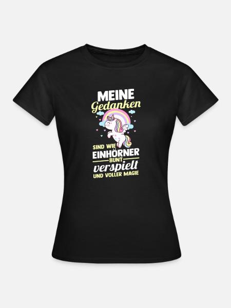 Einhorn - Frauen T-Shirt - Schwarz