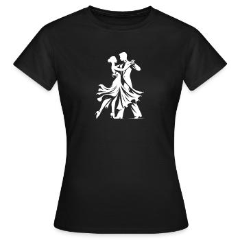 Silhouette Dancing Couple - Women's T-Shirt - black - Front - AI Model Female 172 dark (172cm)
