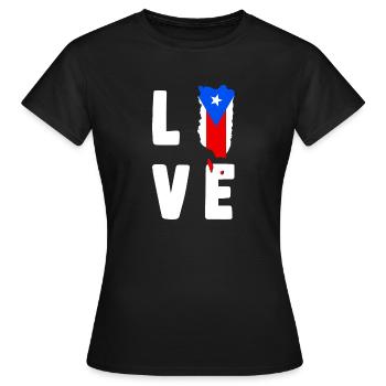 Porto Rico - T-shirt Femme - noir - Devant - AI Model Female 172 dark (172cm)