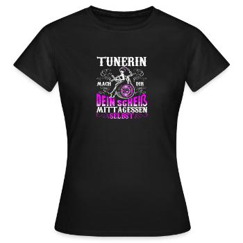 Weibliche Tunerin mach dir dein Mittagessen selbst - Frauen T-Shirt - Schwarz - Vorne - AI Model Female 172 dark (172cm)