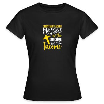 Fidèle serviteur chrétien enseignant de l’école du dimanche - T-shirt Femme - noir - Devant - AI Model Female 172 dark (172cm)