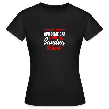 Fidèle serviteur chrétien enseignant de l’école du dimanche - T-shirt Femme - noir - Devant - AI Model Female 172 dark (172cm)