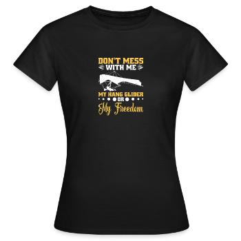 Casque de deltaplane Équipement de deltaplane Deltaplane - T-shirt Femme - noir - Devant - AI Model Female 172 dark (172cm)