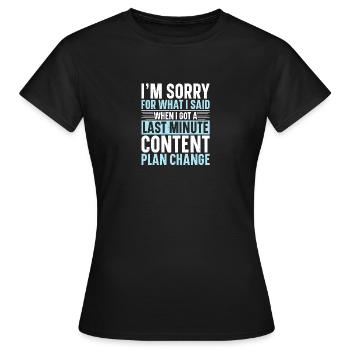Social Media Platform Advertising Manager SMM - Women's T-Shirt - black - Front - AI Model Female 172 dark (172cm)