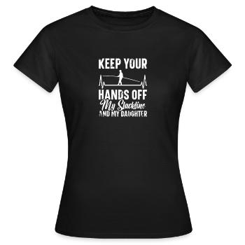 Slackliner Lover Slackline Planche Slackline - T-shirt Femme - noir - Devant - AI Model Female 172 dark (172cm)