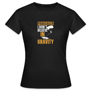 Accessoires de parachute ascensionnel Parachute ascensionnel - T-shirt Femme - noir - Devant - AI Model Female 172 dark (172cm)