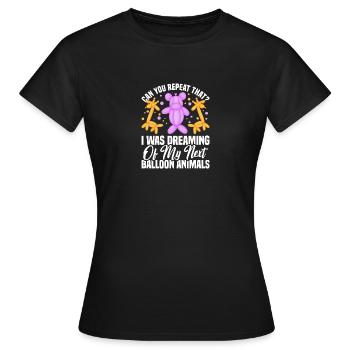 Ballon artiste ballon twisting kit ballon - T-shirt Femme - noir - Devant - AI Model Female 172 dark (172cm)