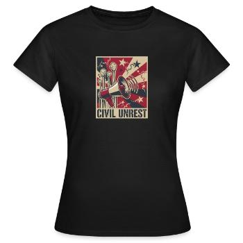Affiche de la propagande - T-shirt Femme - noir - Devant - AI Model Female 172 dark (172cm)