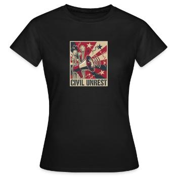 Affiche de la propagande - T-shirt Femme - noir - Devant - AI Model Female 172 dark (172cm)