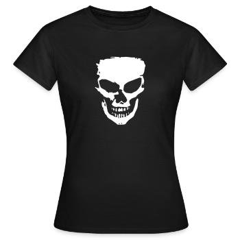 angry skull - Frauen T-Shirt - Schwarz - Vorne - AI Model Female 172 dark (172cm)