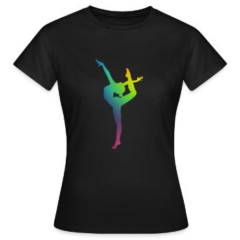 Turnerin in Farbe - Frauen T-Shirt - Schwarz - Vorne - AI Model Female 172 dark (172cm)