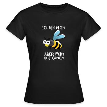 Ich bin klein, aber fein und gemein - Frauen T-Shirt - Schwarz - Vorne - AI Model Female 172 dark (172cm)