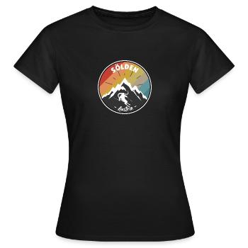 Skifahren in Sölden - Österreich - Frauen T-Shirt - Schwarz - Vorne - AI Model Female 172 dark (172cm)