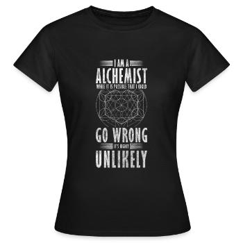 Recherche magique d’alchimie - T-shirt Femme - noir - Devant - AI Model Female 172 dark (172cm)