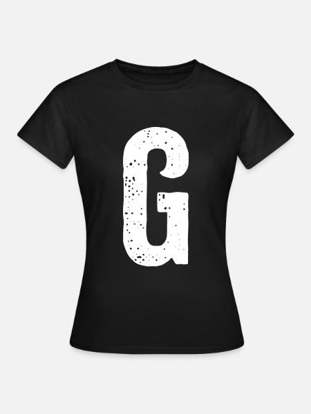 Lettre G - T-shirt Femme - noir